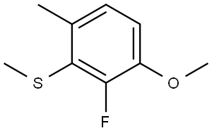 (2-fluoro-3-methoxy-6-methylphenyl)(methyl)sulfane Structure