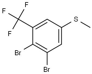 1,2-Dibromo-5-(methylthio)-3-(trifluoromethyl)benzene Structure