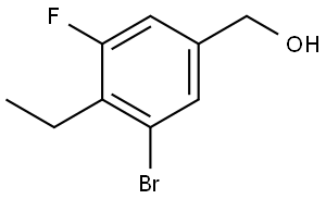 3-Bromo-4-ethyl-5-fluorobenzenemethanol Structure