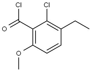 2-Chloro-3-ethyl-6-methoxybenzoyl chloride Structure