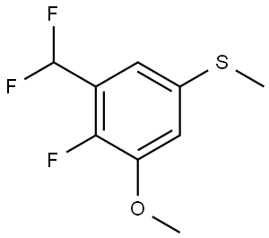 1-(Difluoromethyl)-2-fluoro-3-methoxy-5-(methylthio)benzene Structure