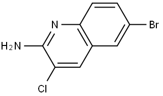 6-bromo-3-chloroquinolin-2-amine Structure