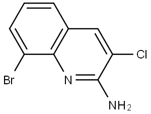 8-bromo-3-chloroquinolin-2-amine Structure