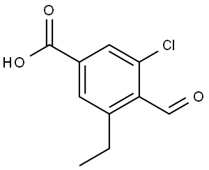 3-Chloro-5-ethyl-4-formylbenzoic acid Structure