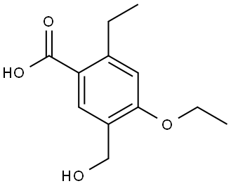 4-Ethoxy-2-ethyl-5-(hydroxymethyl)benzoic acid 구조식 이미지