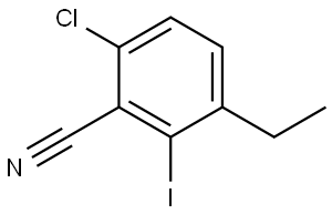 6-Chloro-3-ethyl-2-iodobenzonitrile Structure