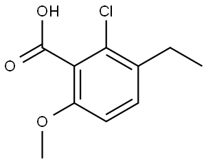 2-Chloro-3-ethyl-6-methoxybenzoic acid 구조식 이미지