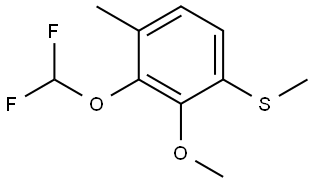 2-(Difluoromethoxy)-3-methoxy-1-methyl-4-(methylthio)benzene Structure