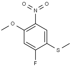 (2-fluoro-4-methoxy-5-nitrophenyl)(methyl)sulfane Structure