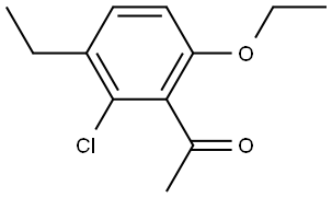 1-(2-Chloro-6-ethoxy-3-ethylphenyl)ethanone 구조식 이미지