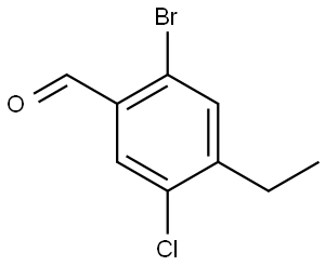 2-Bromo-5-chloro-4-ethylbenzaldehyde Structure