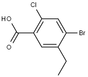 4-Bromo-2-chloro-5-ethylbenzoic acid Structure