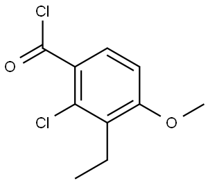 2-Chloro-3-ethyl-4-methoxybenzoyl chloride Structure