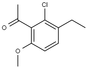 1-(2-Chloro-3-ethyl-6-methoxyphenyl)ethanone Structure