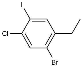 1-Bromo-5-chloro-2-ethyl-4-iodobenzene Structure