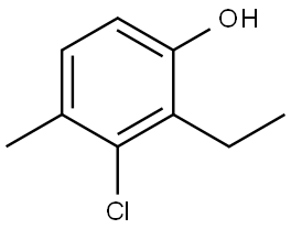 3-Chloro-2-ethyl-4-methylphenol Structure