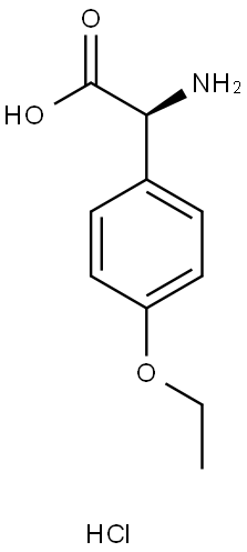 Benzeneacetic acid, α-amino-4-ethoxy-, hydrochloride (1:1), (αS)- Structure