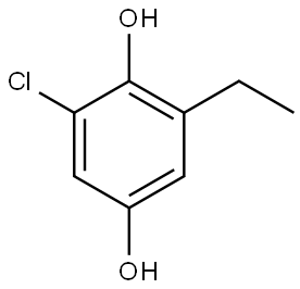 2-Chloro-6-ethyl-1,4-benzenediol Structure