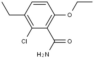 2-Chloro-6-ethoxy-3-ethylbenzamide Structure