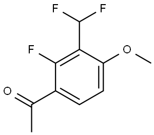 1-[3-(Difluoromethyl)-2-fluoro-4-methoxyphenyl]ethanone Structure