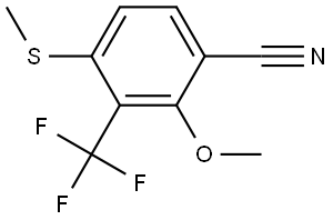 2-Methoxy-4-(methylthio)-3-(trifluoromethyl)benzonitrile Structure