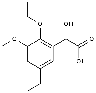 2-Ethoxy-5-ethyl-α-hydroxy-3-methoxybenzeneacetic acid Structure