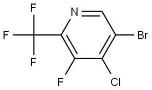 5-bromo-4-chloro-3-fluoro-2-(trifluoromethyl)pyridine Structure