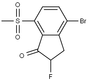 4-bromo-2-fluoro-7-(methylsulfonyl)-2,3-dihydro-1H-inden-1-one Structure