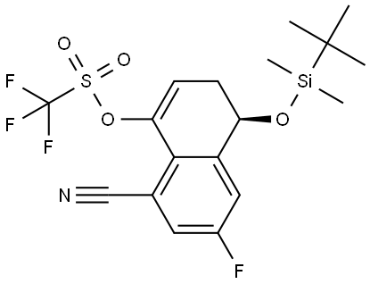 (4R)-4-[(tert-butyldimethylsilyl)oxy]-8-cyano-6-fluoro-3,4-dihydronaphthalen-1-yl trifluoromethanesulfonate Structure