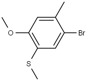 (5-Bromo-2-methoxy-4-methylphenyl)(methyl)sulfane Structure