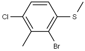 2-Bromo-4-chloro-3-methyl-1-(methylthio)benzene Structure