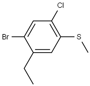 1-Bromo-5-chloro-2-ethyl-4-(methylthio)benzene 구조식 이미지