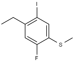 1-Ethyl-5-fluoro-2-iodo-4-(methylthio)benzene Structure