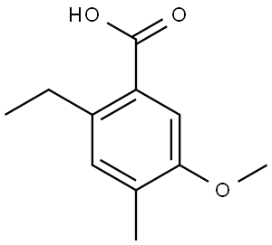 2-ethyl-5-methoxy-4-methylbenzoic acid Structure