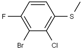 (3-bromo-2-chloro-4-fluorophenyl)(methyl)sulfane Structure