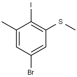 (5-bromo-2-iodo-3-methylphenyl)(methyl)sulfane Structure