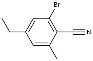 2-Bromo-4-ethyl-6-methylbenzonitrile Structure