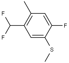 (5-(difluoromethyl)-2-fluoro-4-methylphenyl)(methyl)sulfane Structure