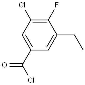 3-Chloro-5-ethyl-4-fluorobenzoyl chloride Structure