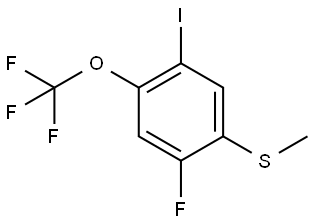 1-Fluoro-4-iodo-2-(methylthio)-5-(trifluoromethoxy)benzene Structure