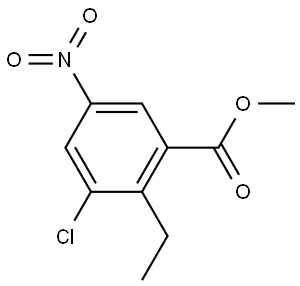 methyl 3-chloro-2-ethyl-5-nitrobenzoate Structure