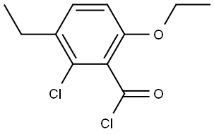 2-Chloro-6-ethoxy-3-ethylbenzoyl chloride Structure