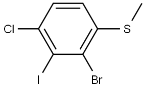 (2-bromo-4-chloro-3-iodophenyl)(methyl)sulfane Structure