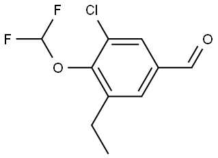 3-Chloro-4-(difluoromethoxy)-5-ethylbenzaldehyde Structure