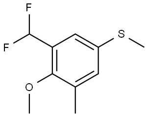 (3-(difluoromethyl)-4-methoxy-5-methylphenyl)(methyl)sulfane Structure