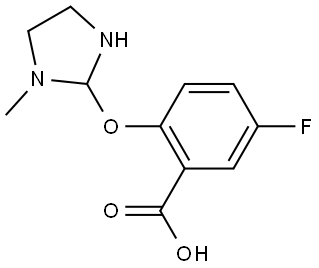 5-fluoro-2-((1-methylimidazolidin-2-yl)oxy)benzoic acid Structure