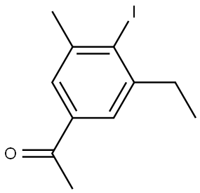 1-(3-Ethyl-4-iodo-5-methylphenyl)ethanone Structure