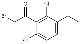 2-Bromo-1-(2,6-dichloro-3-ethylphenyl)ethanone Structure