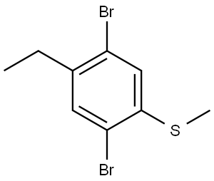1,4-Dibromo-2-ethyl-5-(methylthio)benzene 구조식 이미지