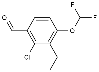 2-Chloro-4-(difluoromethoxy)-3-ethylbenzaldehyde 구조식 이미지